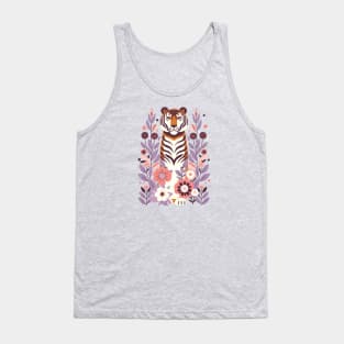 Serene Tiger in Blooming Garden Tank Top